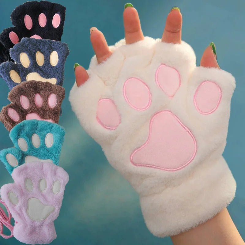 Cute Cat Claw Paw Gloves