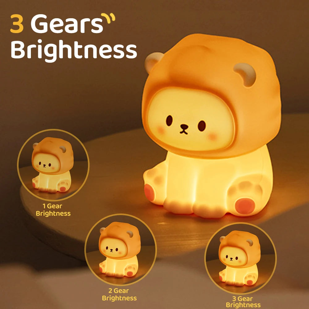 Cute LED Night Lights Silicone Lamp