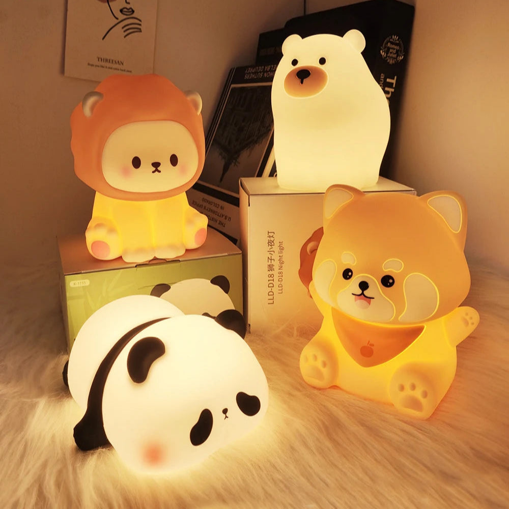 Cute LED Night Lights Silicone Lamp